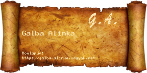 Galba Alinka névjegykártya
